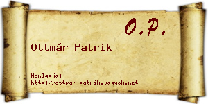 Ottmár Patrik névjegykártya